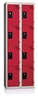 Cloakroom Multicase 4 squares superimposed 2 columns width 300mm