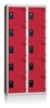 Cloakroom Multicase 5 squares superimposed 2 columns width 400mm