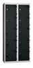 Cloakroom Multicase 5 squares superimposed 2 columns width 300mm