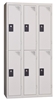 Cloakroom Multicase 2 squares superimposed 3 columns Width 300mm