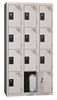 Cloakroom Multicase 4 squares superimposed 3 columns Width 400mm