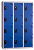 Cloakroom Multicase 4 squares superimposed 3 columns Width 400mm