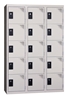 Cloakroom Multicase 5 squares superimposed 3 columns Width 300mm