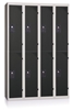 Cloakroom Multicase 2 superimposed boxes 4 columns width 300mm