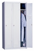 Metal office locker with lock and 2 keys 3 columns
