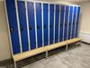 Cloakroom metal industry own 4 columns