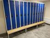 Cloakroom metal industry own 4 columns