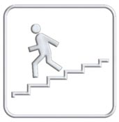Pictogram staircase access