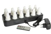 Set of 12 rechargeable LED candles