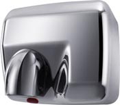 Automatic shiny stainless steel electric hand dryer