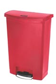 Garbage Rubbermaid Slim Jim 90L red