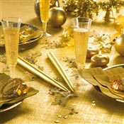 Christmas disposable paper tablecloth Gold 1.20 x 25 m