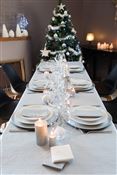 Christmas tablecloth silver roll 1,20x5 m