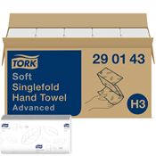 Towel hands Tork advanced white Ecolabel folding V parcel of 3750