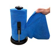 Floor-standing dispenser for microfiber rolls