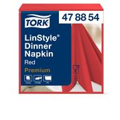 Non-woven towel Tork Linstyle dinner red 50