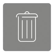 Grey magnetic recycling unit for other waste, 90x90 mm