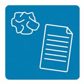 Blue magnetic paper sorting tray, 90x90 mm