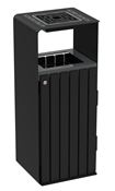 Artri Alu calibrated 110L recycling bin for other waste with ashtray