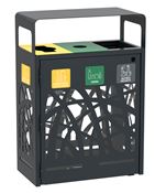 Cybel 3x60L anthracite recycling bin 