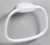 White plastic ring towel holder
