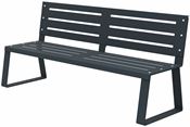 Bench in anthracite metal