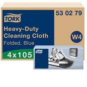 Non-woven cloth Tork W4 ultra resistant 530 blue 42x35 cm