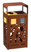 Cybel 2x60L Corten Recycling Bin