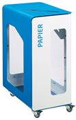 90L wheeled recycling bin (Vigipirate security alert) for white paper (Cubatri)
