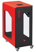 90L metal Cubatri recycling bin with Vigipirate security measures on wheels