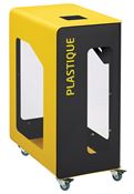 90L plastic Cubatri recycling bin with wheels (Vigipirate security alert)