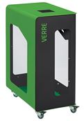 90L glass cubetri recycling bin with Vigipirate safety measures on wheels