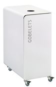 90L wheeled recycling bin for white Cubatri cups