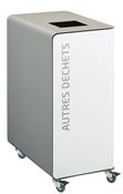 90L wheeled recycling bin for other waste, white, Cubatri