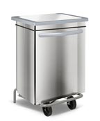 Stainless kitchen trash HACCP faired 70 liters