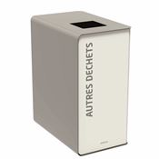 90L recycling bin for other waste, white Cubatri