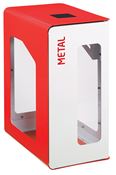 90L Cubatri white metal recycling bin (Vigipirate security alert)