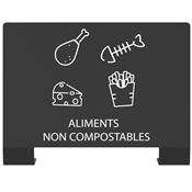 Name plate garbage bin alitri non compostable food