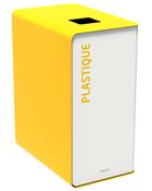 Waste bin sorting 65L white plastic