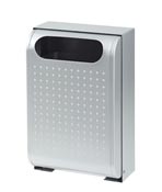 Bin Rossignol external wall 30 L gray metal