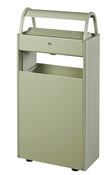 Outdoor ashtray bin 12 L / 60 L gray cement walk