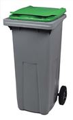 Waste container 2 wheels 240 L front stacker green