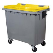 Waste container 770 liters 4 CV front wheel yellow jack
