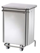 Stainless steel kitchen trash HACCP collecroule 70 L
