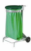 Kitchen trash collecroule HACCP green lid 110 liters