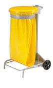 Kitchen trash collecroule HACCP yellow lid 110 liters