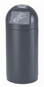 Rossignol cyvomax black dome trash can with ashtray