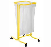 trash bag holder on wheels 110 liters yellow rape