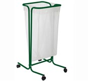 trash bag support 110 liters of foam green wheels