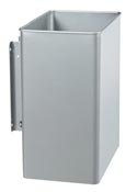 Bin Rossignol swivel wall rectangular metal gray 27L